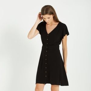 Cotton On Black Button Swing Dress